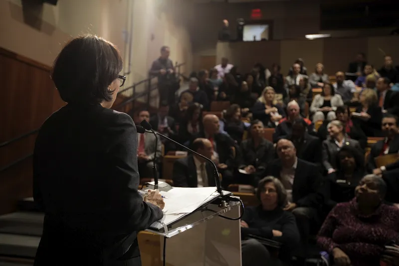 Image: Speaker in Conference Auditorium